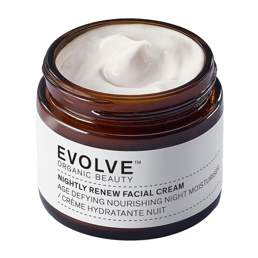 Nightly Renew Facial Cream Flasche, Lotion, Kann, Zinn