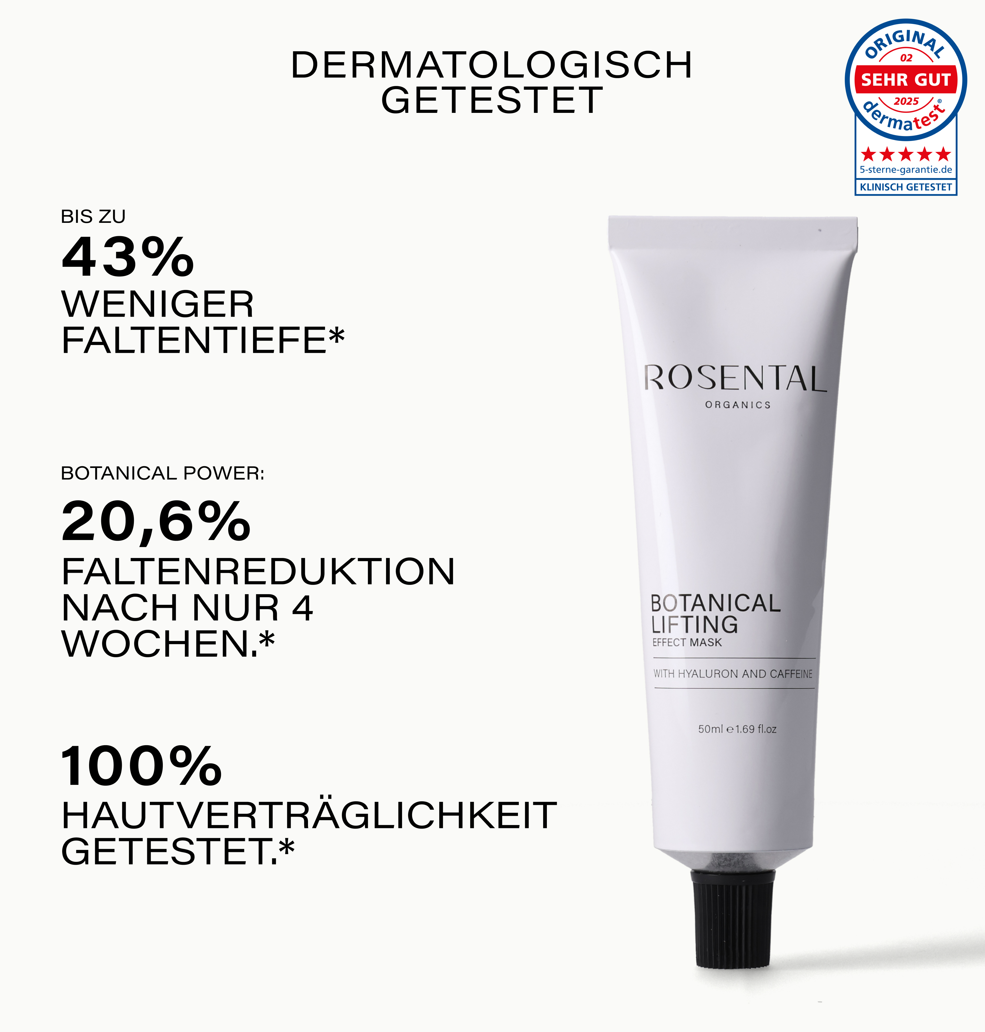 Masque Botanical Lifting Effect | à l'acide hyaluronique et à la caféine Masque Botanical Lifting Effect | à l'acide hyaluronique et à la caféine