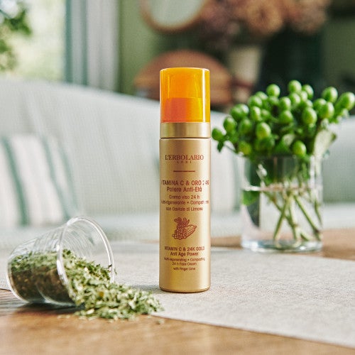 lerbolario-vitamin-c-24k-gold-24h-anti-aging-gesichtscreme-50ml-2 VITAMINA C E ORO 24K Crema viso anti-età 24h