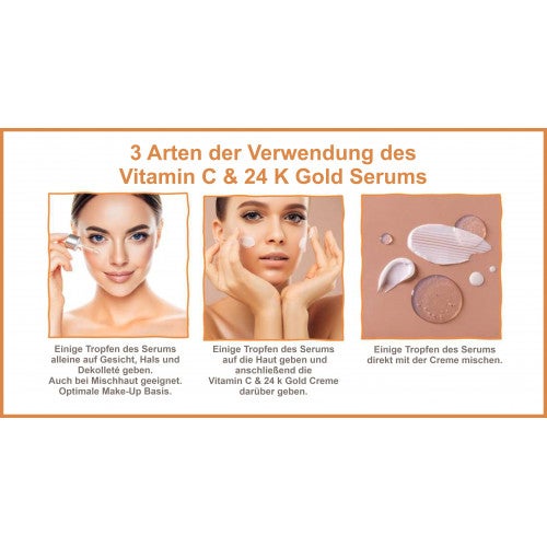 VITAMIN C & 24K GOLD Anti-Aging Gesichtsserum