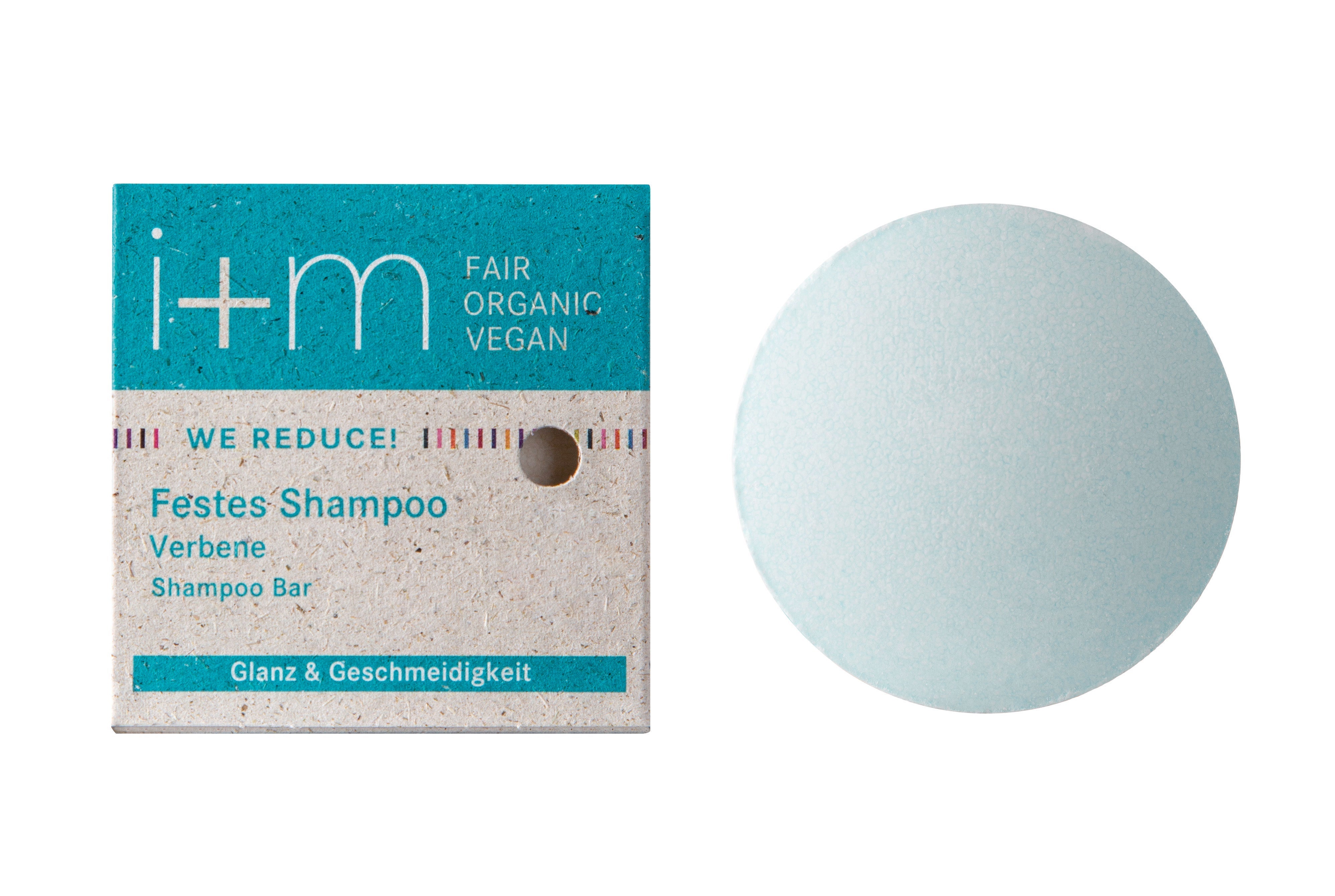 iplusm-we-reduce-festes-shampoo-verbene-1 Papier, Text