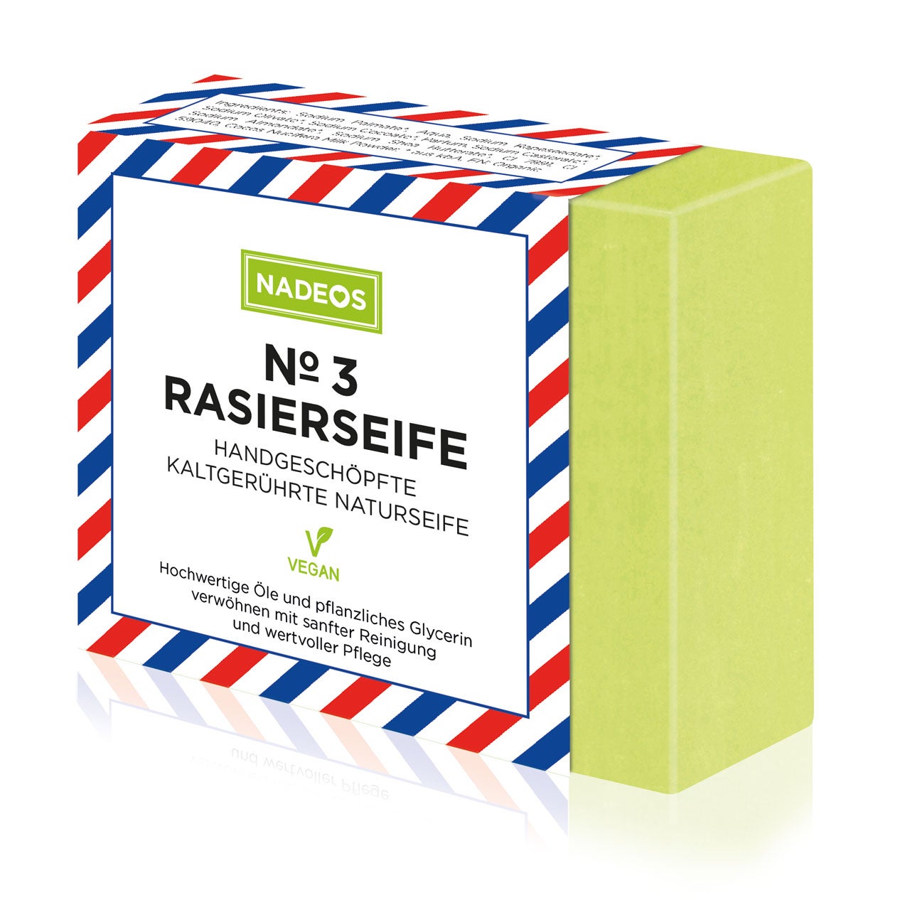 Naturseife Nr. 3 Rasierseife Briefumschlag, Post, Luftpost