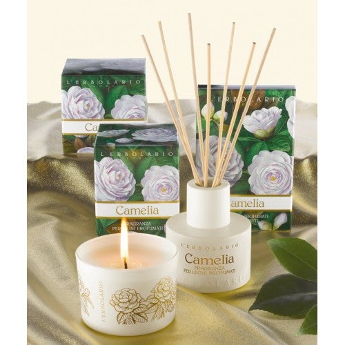 lerbolario-camelia-raumduft-mit-holzstaebchen-125ml-3 CAMELIA Parfum d'intérieur avec bâtonnets en bois