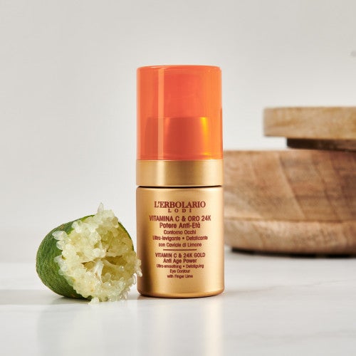 lerbolario-vitamin-c-24k-gold-24h-anti-aging-augenkonturencreme-15ml-2 Crema contorno occhi anti-età alla VITAMINA C e ORO 24K