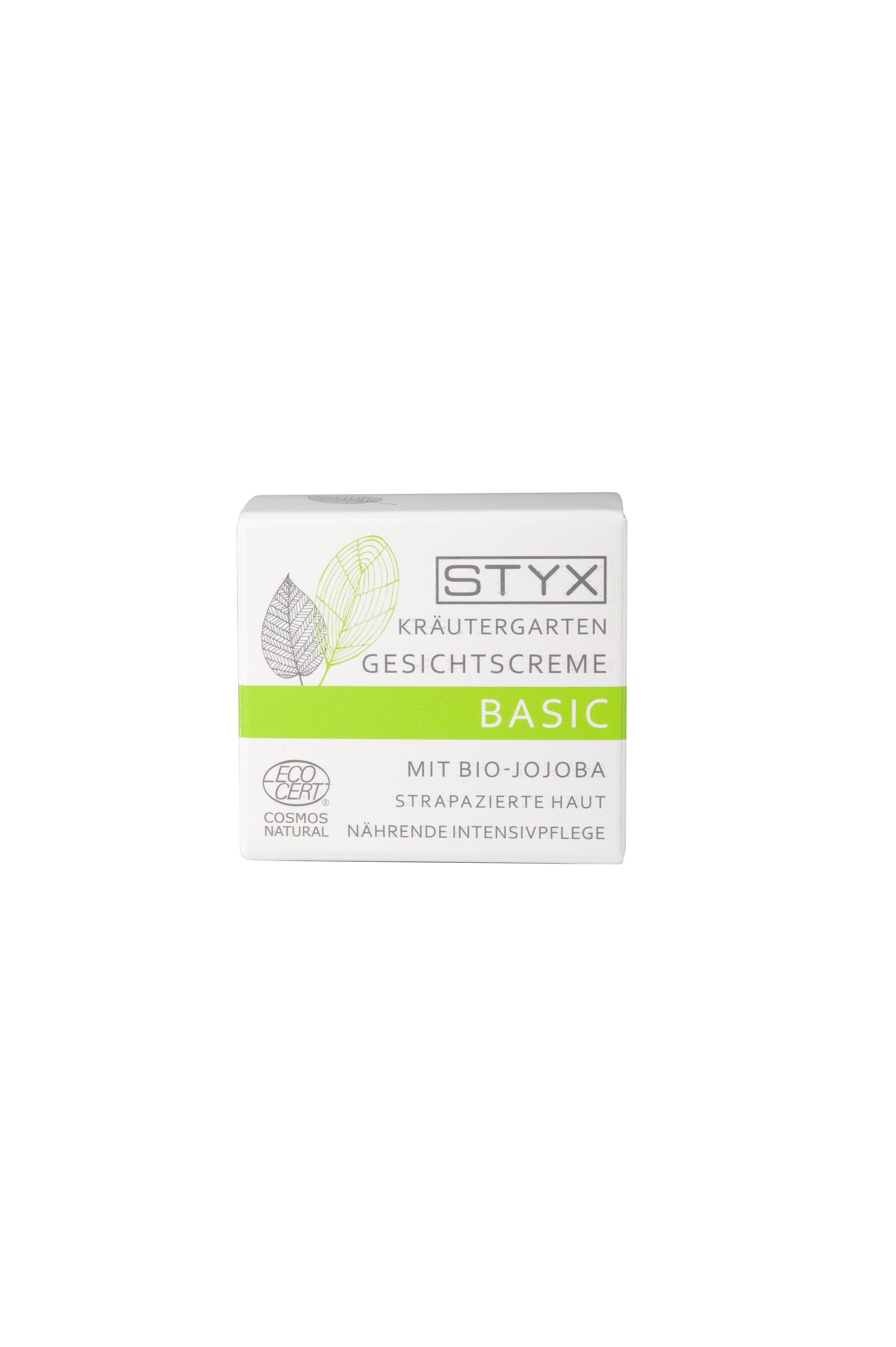 styx-kraeutergarten-gesichtscreme-bio-jojoba-schachtel-50ml Jardin d'herbes BASIC Crème pour le visage au jojoba bio