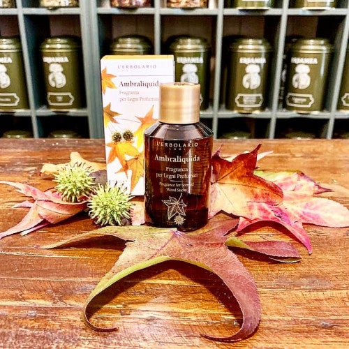 lerbolario-ambraliquida-raumduft-125ml-4 AMBRALIQUIDA Parfum d'ambiance avec bâtonnets en bois
