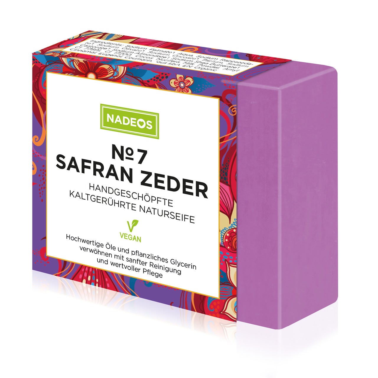 Naturseife Nr. 7 Safran Zeder Kräuterig, Kräuter, Pflanze