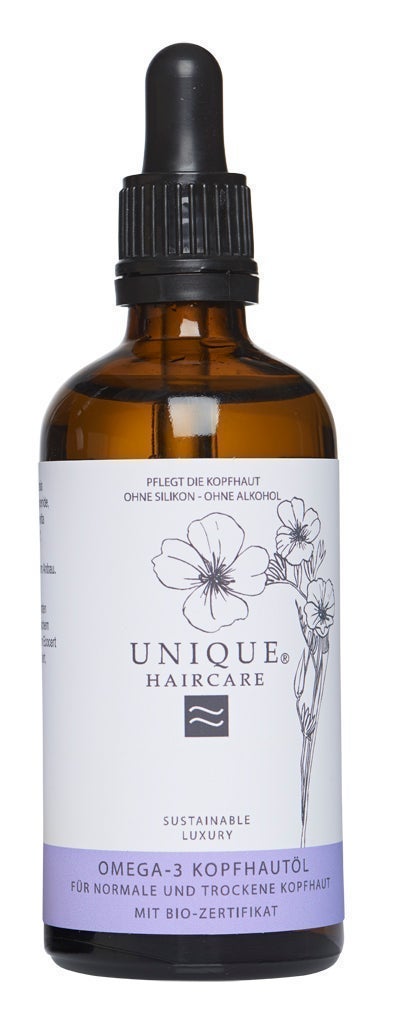 unique-beauty-omega-haaroel-100ml Haarpflege Omega-3 Kopfhaut- & Haaröl Bio