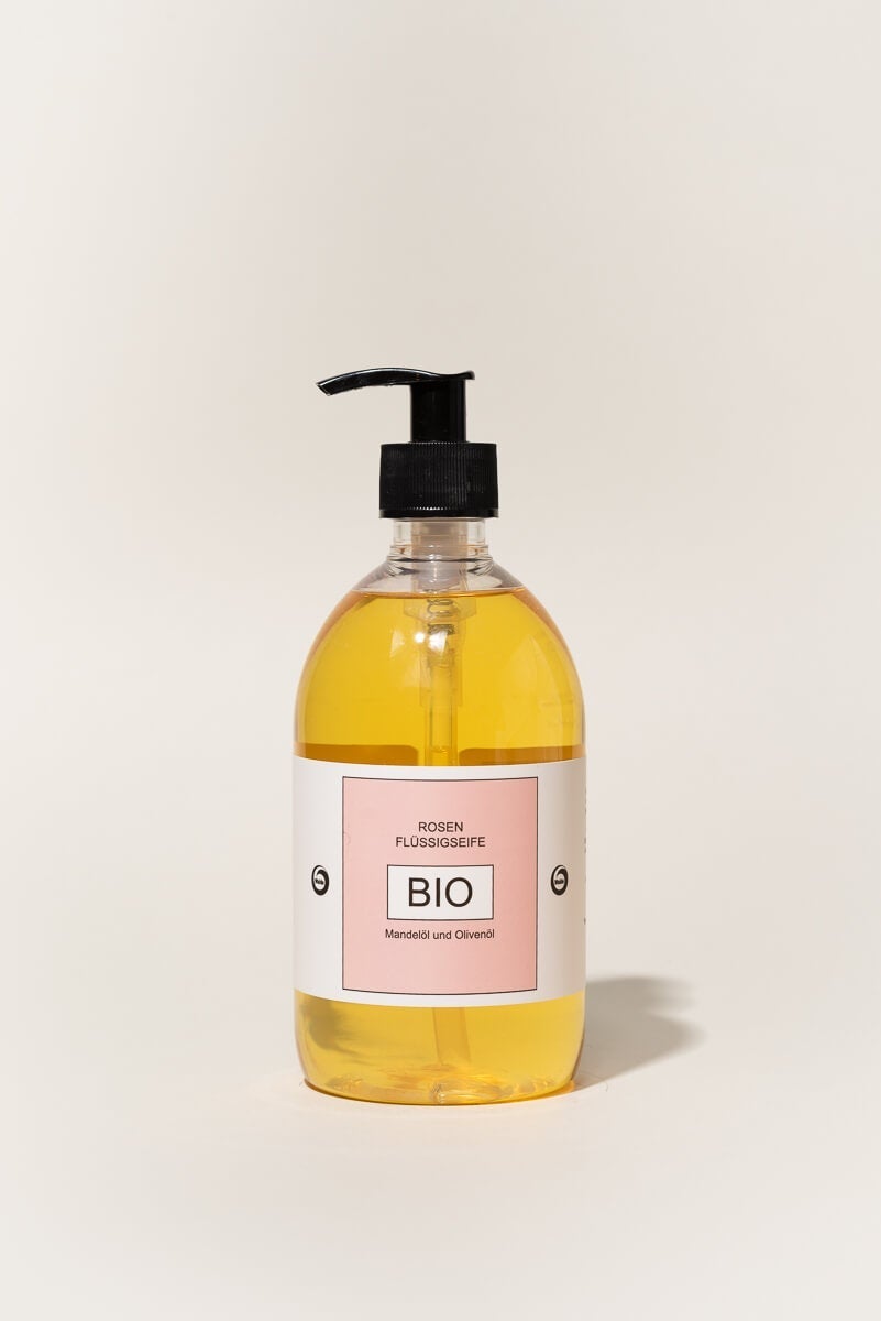 walde-seife-bio-seife-flussig-500ml-rose Flasche, Kosmetik, Parfüm, Speiseöl, Essen