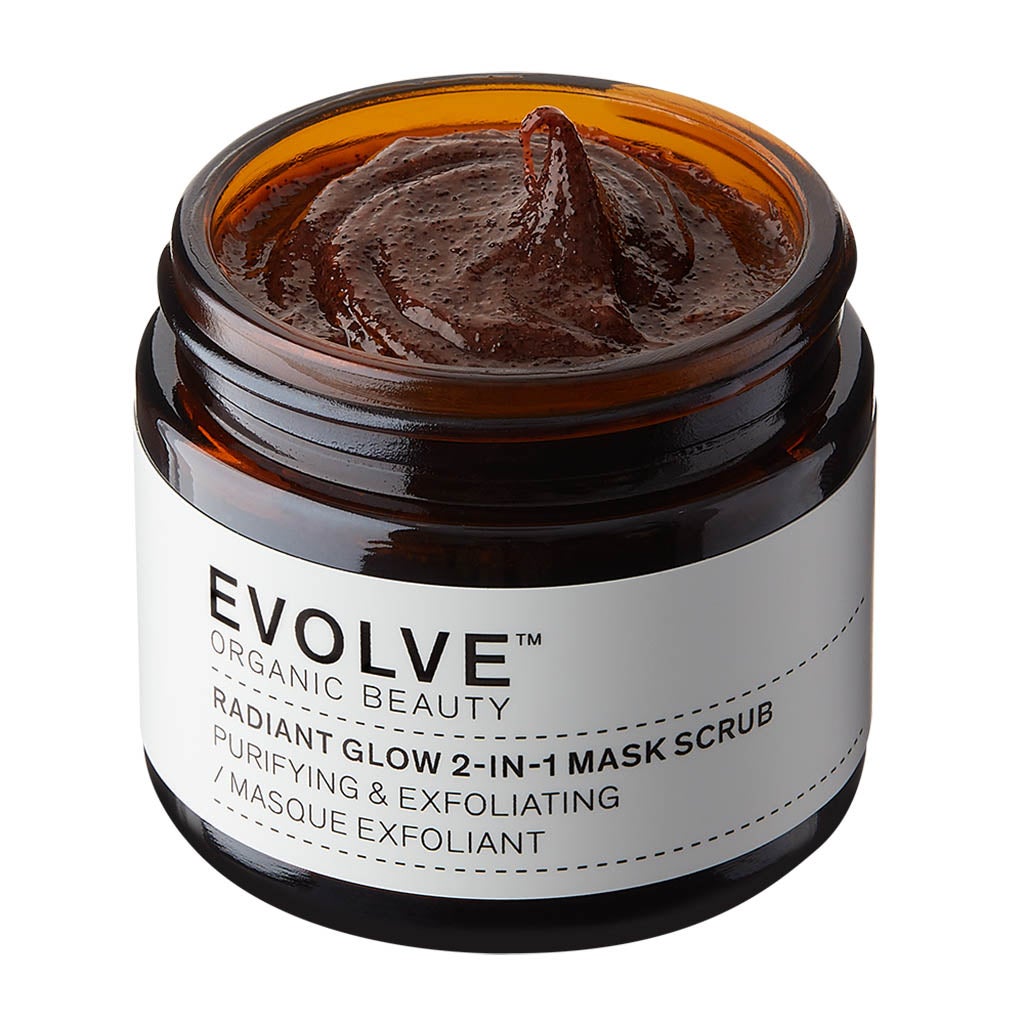 Radiant Glow 2-in-1 Mask Scrub Gesichtsmaske Kakao, Essen, Flasche, Kann, Krug