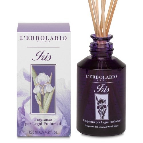 lerbolario-iris-raumduft-mit-holzstaebchen-125ml IRIS Parfum d'intérieur avec bâtonnets en bois