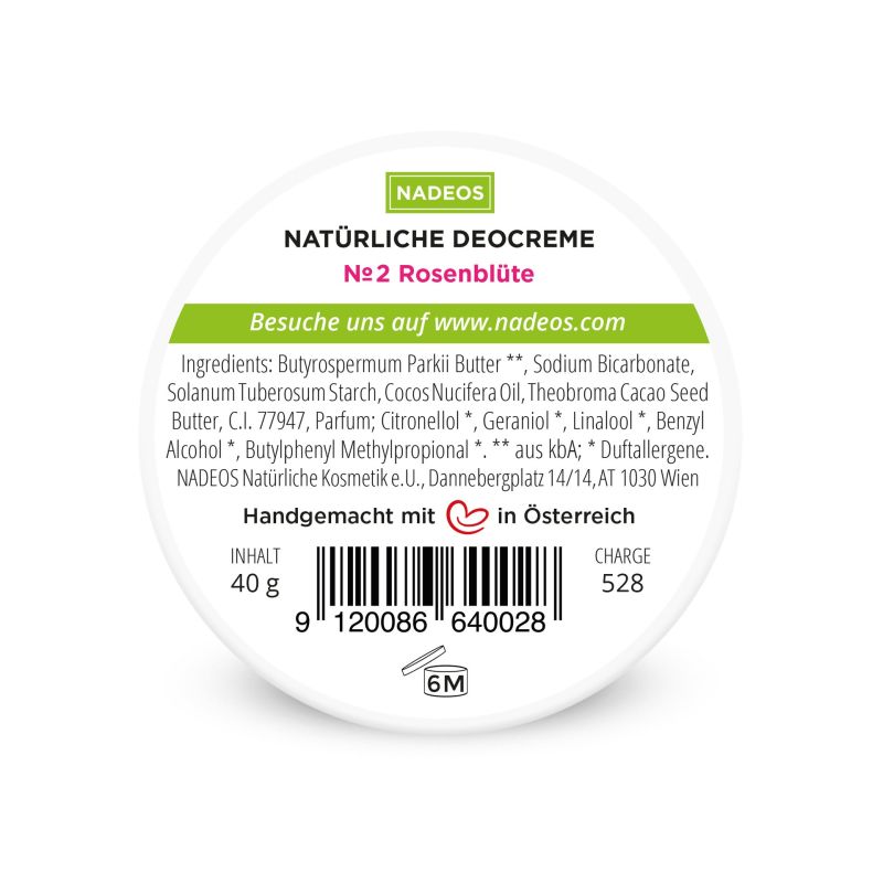 Crema deodorante naturale ai fiori di rosa