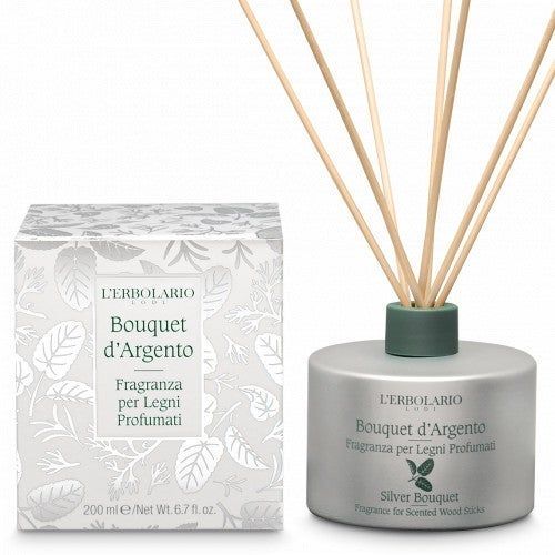 lerbolario-bouquet-d-argento-raumduft-mit-holzstaebchen-200ml-4 BOUQUET D'ARGENTO Parfum d'intérieur avec bâtonnets en bois