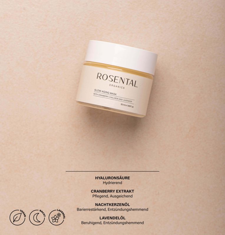 Masque slow-aging | à la cranberry, à l'acide hyaluronique et à la lavande