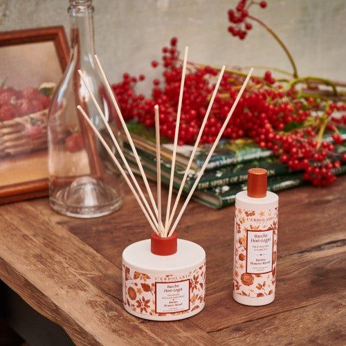 lerbolario-bacche-fiori-legni-waldbeeren-bluten-holz-raumduft-mit-holzstaebchen-200-ml BACCHE FIORE LEGNI Parfum d'ambiance avec bâtonnets en bois