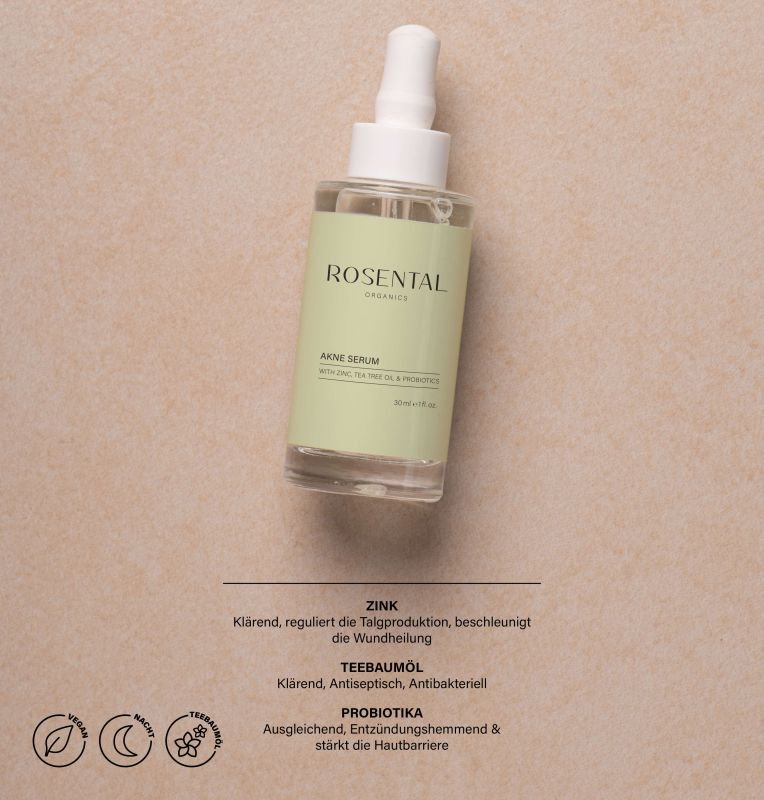 Siero antiacne con zinco, olio dell'albero del tè e probiotici